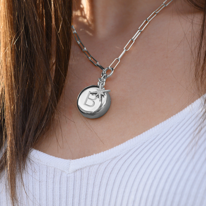 Silver Initial Necklace