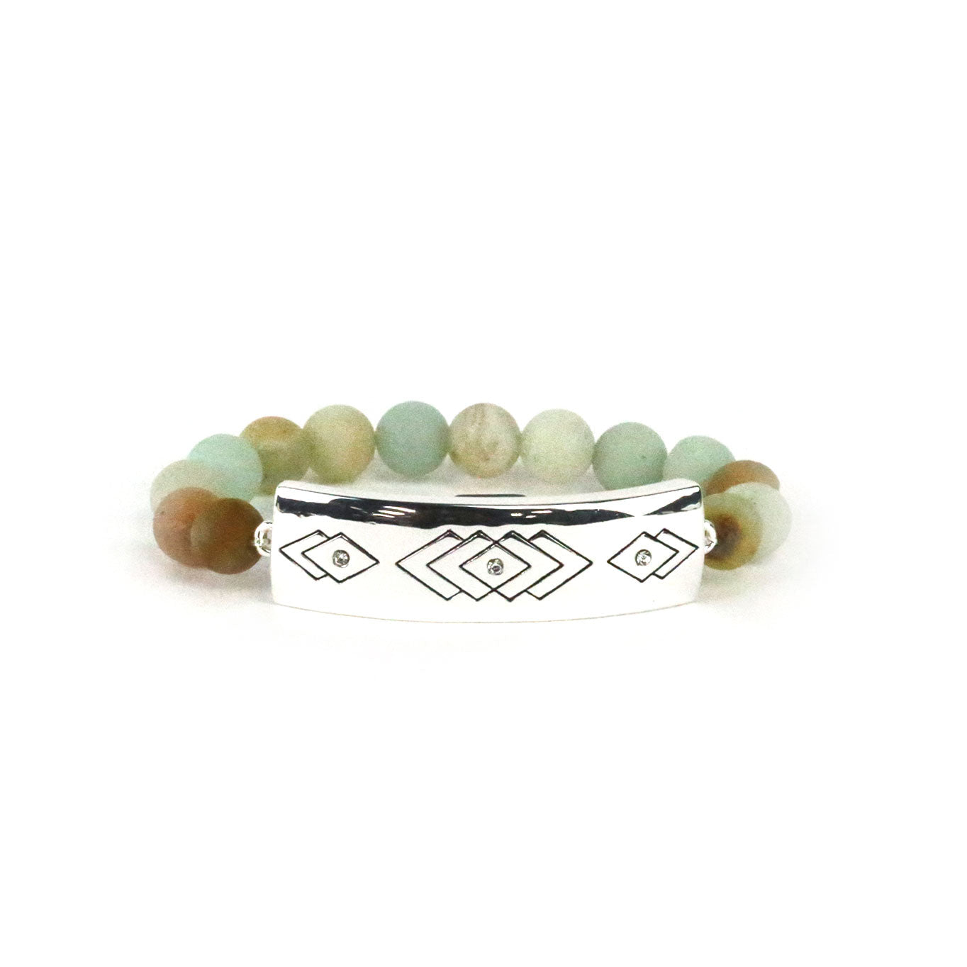 Return to Tiffany™ Heart Tag Bead Bracelet in Silver with Amazonite, 8 mm |  Tiffany & Co.